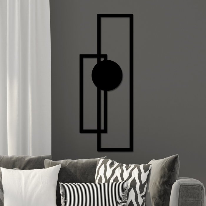 Wallity Astratto-1 Escultura de Pared de Metal Negra Wallity Astratto-1 Escultura de Pared de Metal Negra